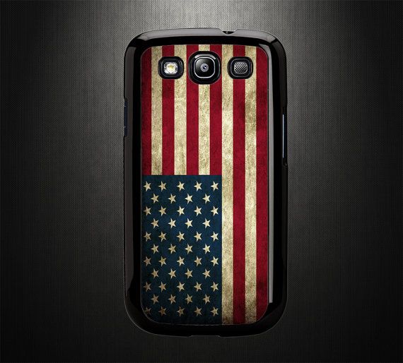 a cell phone with an american flag on it