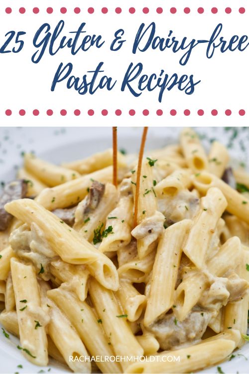 pasta with mushrooms and parsley sauce in a white bowl on top of a table