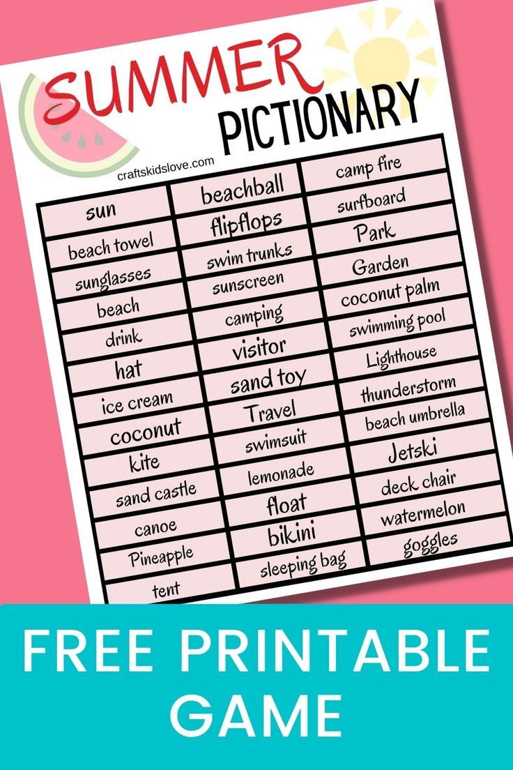 a printable summer picnic game with watermelon on it