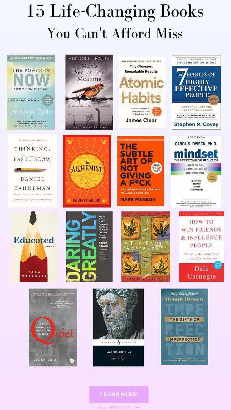 an image of books with the title 15 life changing books you can't avoid miss