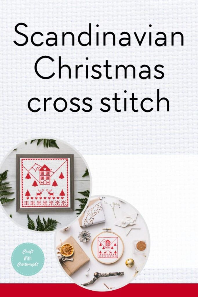 the cover of scandinavian christmas cross stitch