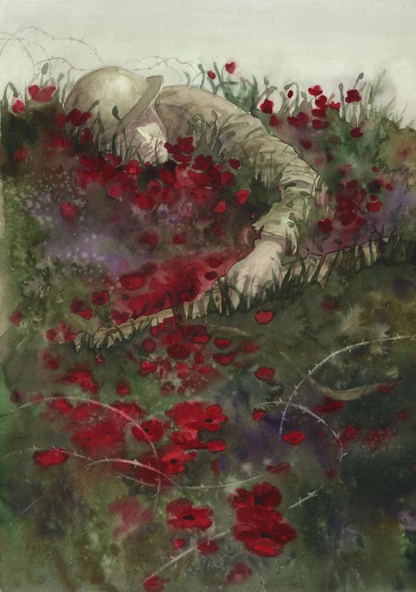 Remembrance Day Art, Ww1 Art, Field Of Poppies, Poppy Art, Arte Inspo, Remembrance Day, 판��타지 아트, Military Art, Teaching Art