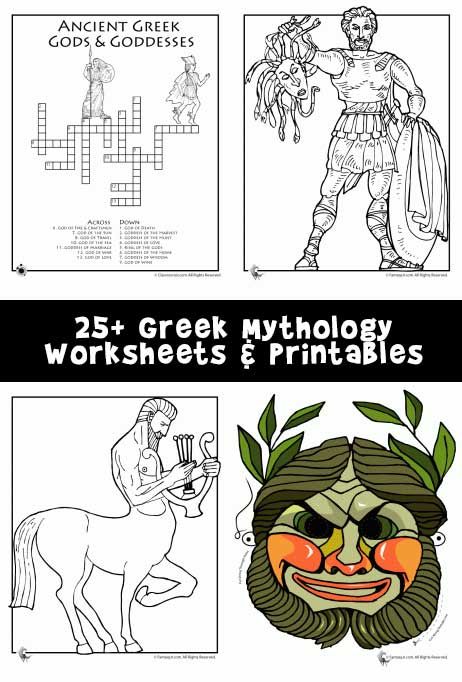 the greek mythology worksheets and printables for kids to learn how to use them