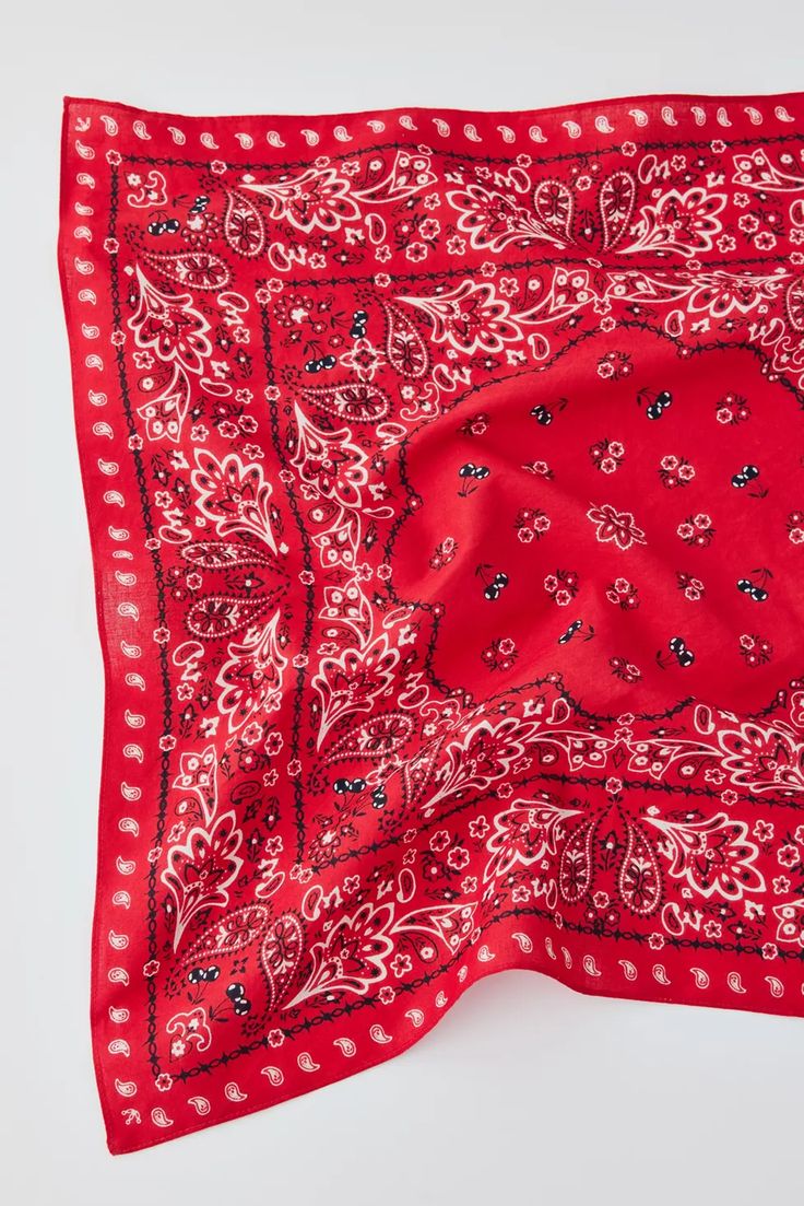 Cherry Print Bandana | Urban Outfitters Trendy Bandana Print Headband, Trendy Bandana Print Silk Scarf For Spring, Trendy Silk Bandana Print Scarf For Spring, Trendy Silk Scarf With Bandana Print For Spring, Summer Bandana Print Scarves, Summer Bandana Print Patterned Scarves, Summer Bandana Print One-size Headscarf, Summer Bandana Print Headscarf One Size, One Size Summer Bandana Print Headscarf