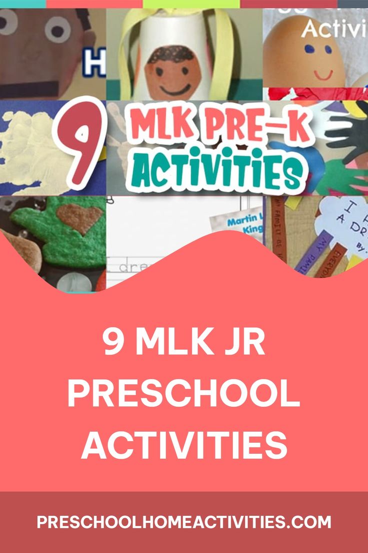 the 9 mlkjr preschool activities are shown