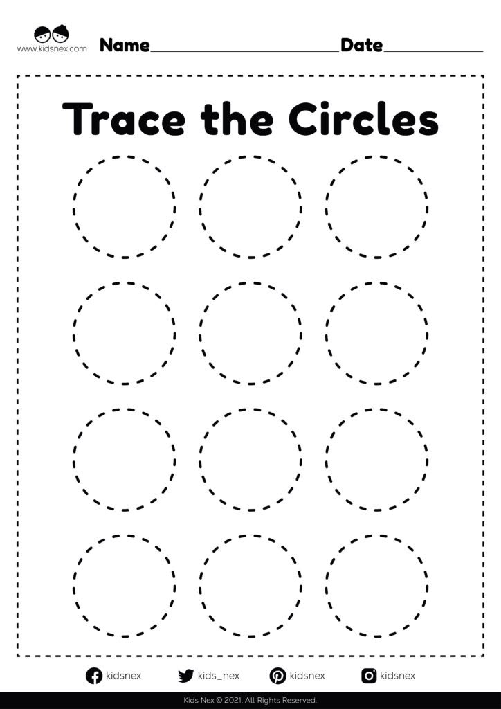 trace the circles worksheet