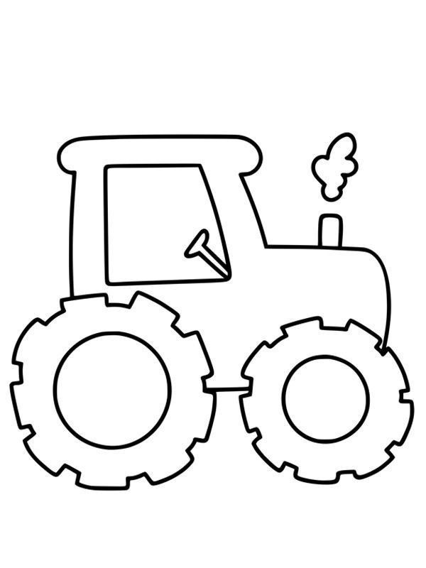 a black and white drawing of a tractor