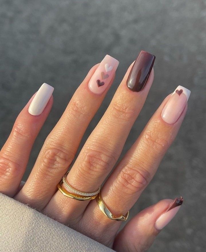 Neutral Nails Designs Nailart, Brown Nails Design, Simple Fall Nails, November Nails, Different Nail Designs, Cute Nails For Fall, Fall Acrylic Nails, Short Acrylic Nails Designs, Neutral Nails