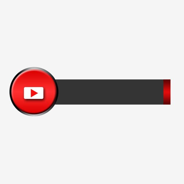 a red and black button with an arrow pointing to the left on a white background