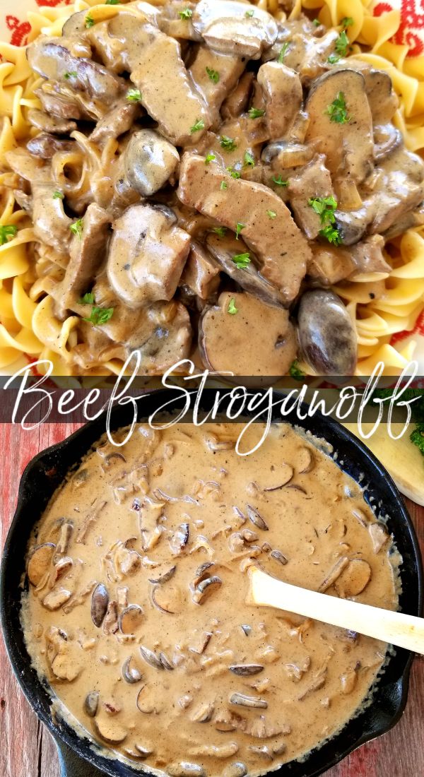 An easy-to-follow recipe for classic Beef Stroganoff with tender strips of steak, sliced mushrooms and sauteed onions in a velvety sauce made with real sour cream. Sour Cream Beef Stroganoff, Beef And Noodles With Sour Cream, Beef Stroganoff Pioneer Woman Ree Drummond, Cube Steak Beef Stroganoff, Classic Stroganoff Recipe, Beef Stroganoff With Sour Cream Easy, Beef Stroganoff With Cream Of Mushroom Soup And Sour Cream, Beef Stroganoff Classic, Beef Tip Stroganoff Recipe