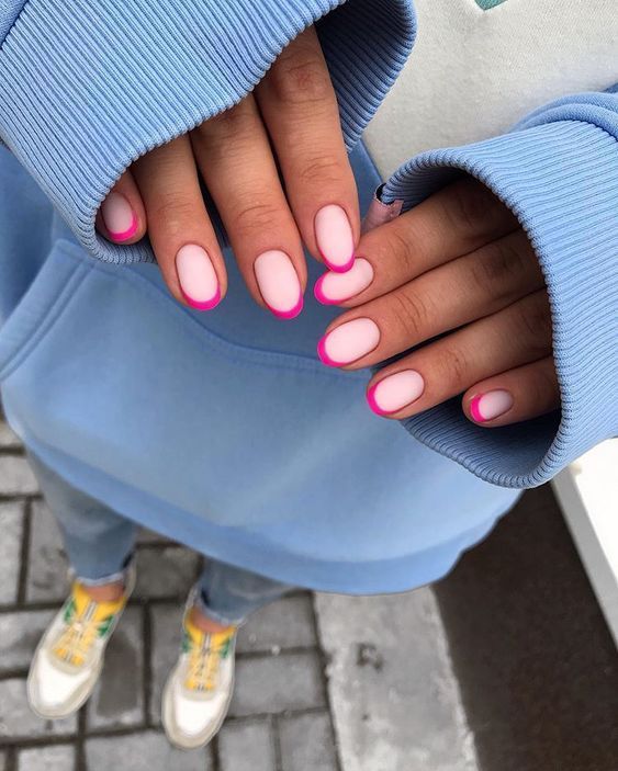 Oval Nails Designs, Nail Designs Pictures, Short Gel Nails, Nagel Tips, Her Nails, Nails Gel, Oval Nails, Gel Nail Designs, Minimalist Nails