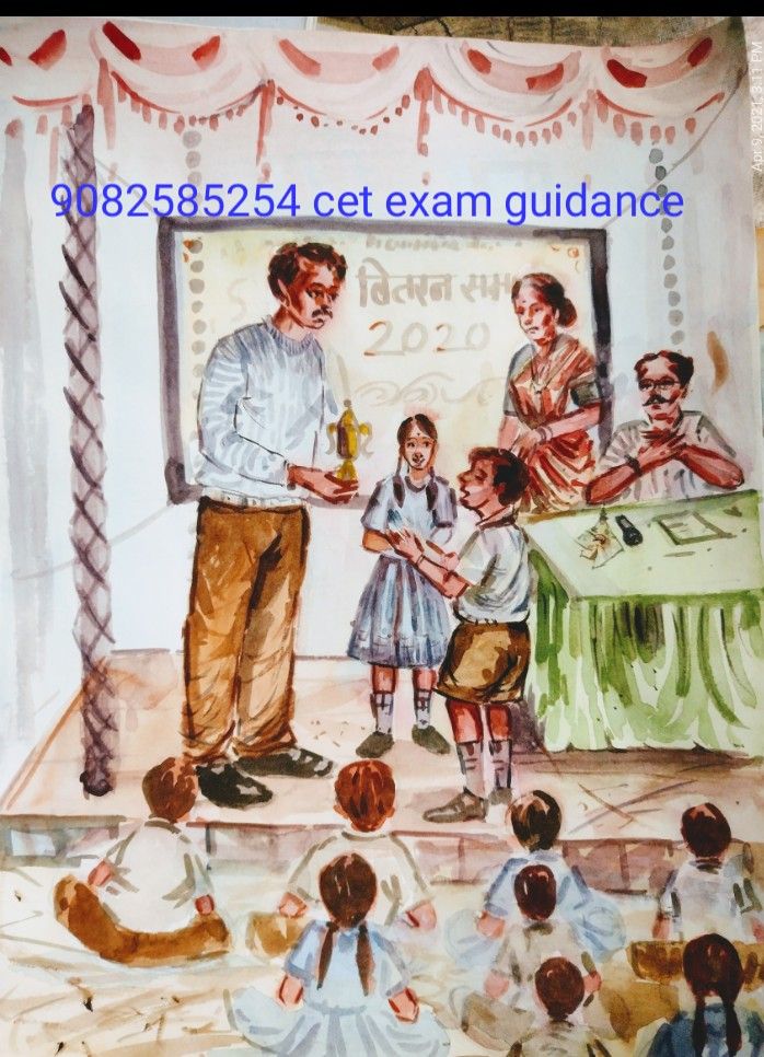 this is an image of a painting of a man giving instructions to children in front of him