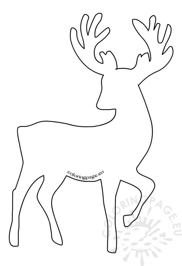 the outline of a deer with antlers on it