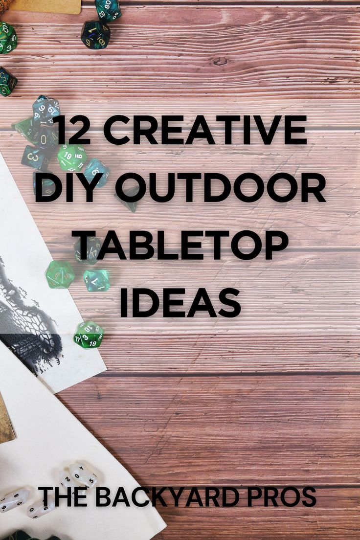 the back yard pro's creative diy outdoor tabletop ideas are easy to make