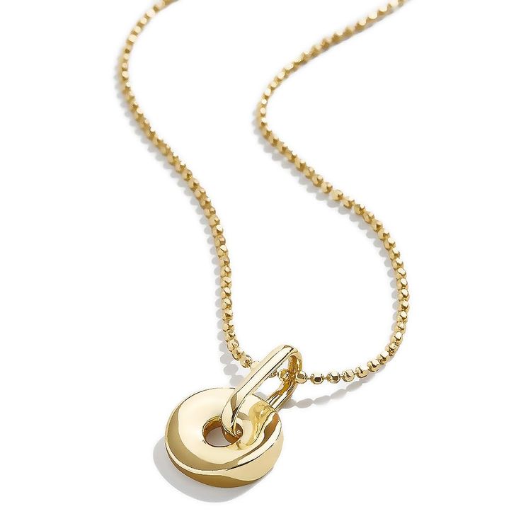 PRICES MAY VARY. We could all use a well-rounded pendant necklace in our arsenal. This 14K gold plated necklace features a modern circular pendant that goes with just about everything. Plus, it's fastened on a gold ball chain with an adjustable closure, so you can choose the fit that works for you. Materials: 14K gold plated brass. Closure: Lobster Clasp Allergy Information: Hypoallergenic Measurements: Length: 18"; 2" extender. Pendant Size: .51". Perfect for Birthday, Valentines Day, Anniversa Modern Gold Plated Round Pendant Necklace, Modern Yellow Gold Round Disc Jewelry, Yellow Gold Metal Charm Necklace With Round Pendant, Yellow Gold Round Pendant Charm Necklace, Modern Gold Charm Necklace, Gold Circular Necklace With Polished Finish, Gold Circle Necklace With Polished Finish, Modern Gold Metal Charm Necklaces, Modern Gold Metal Charm Necklace