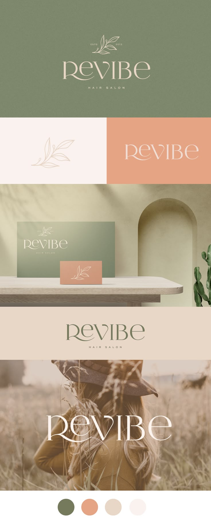 the logo for revibee is shown in three different colors and font styles, including green