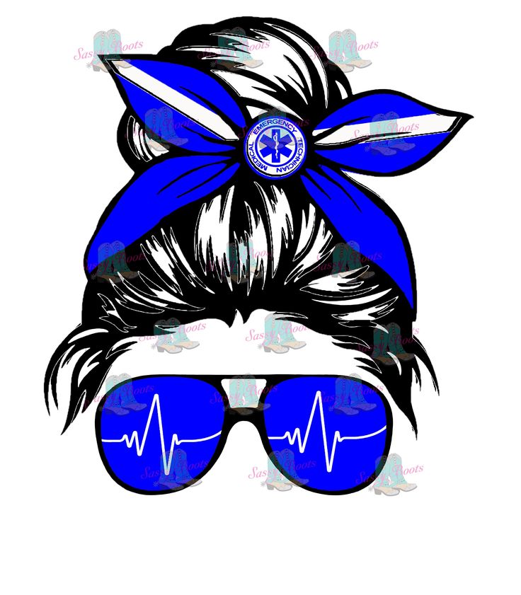 a drawing of a woman with sunglasses and a bandana on her head is shown