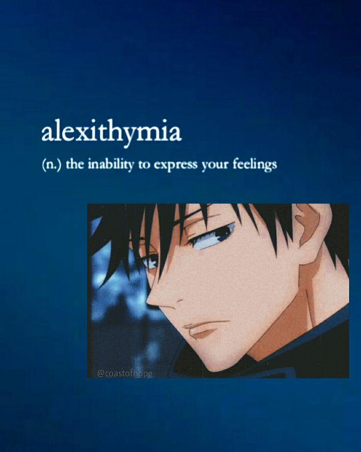 an anime character with the caption that says, alexithymia i'm the nabilin to express your feelings