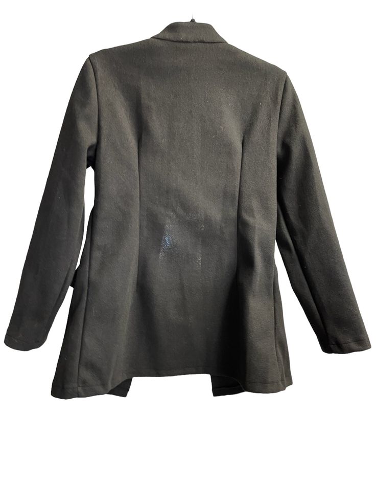 Mid length coat 7 decorative Silver buttons down each side False pockets Black Dress Coat, Leather Jacket With Hood, Silver Buttons, Leather Shirt, Faux Leather Jackets, Mid Length, Coat Dress, Button Downs, Shirt Jacket