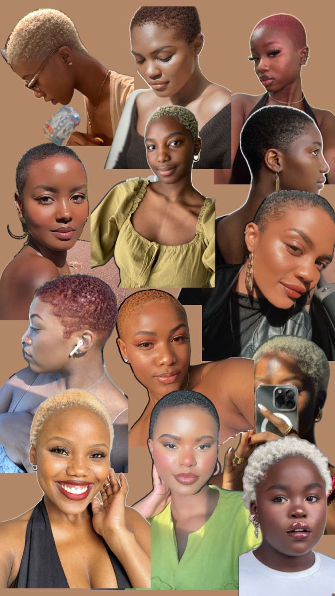 Short Buzzed Hair, Afro Hair Growth, Shaved Head Designs, Buzzed Hair Women, Hair Color For Dark Skin, Short Dyed Hair, Short Natural Haircuts, Natural Hair Care Routine, Short Natural Curly Hair