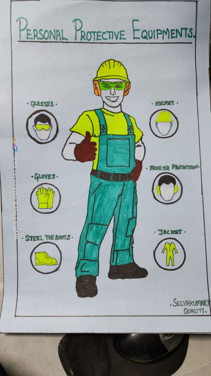 kumaranselva13796@gmail.com Safety Week Poster Drawing, Mines Safety Poster Drawing, Ppe Equipment Drawing, Safety Drawings Ideas, Industrial Safety Drawing, Industrial Safety Poster Drawing, Safety Poster Drawing, 4-h Poster Ideas, Safety Drawing