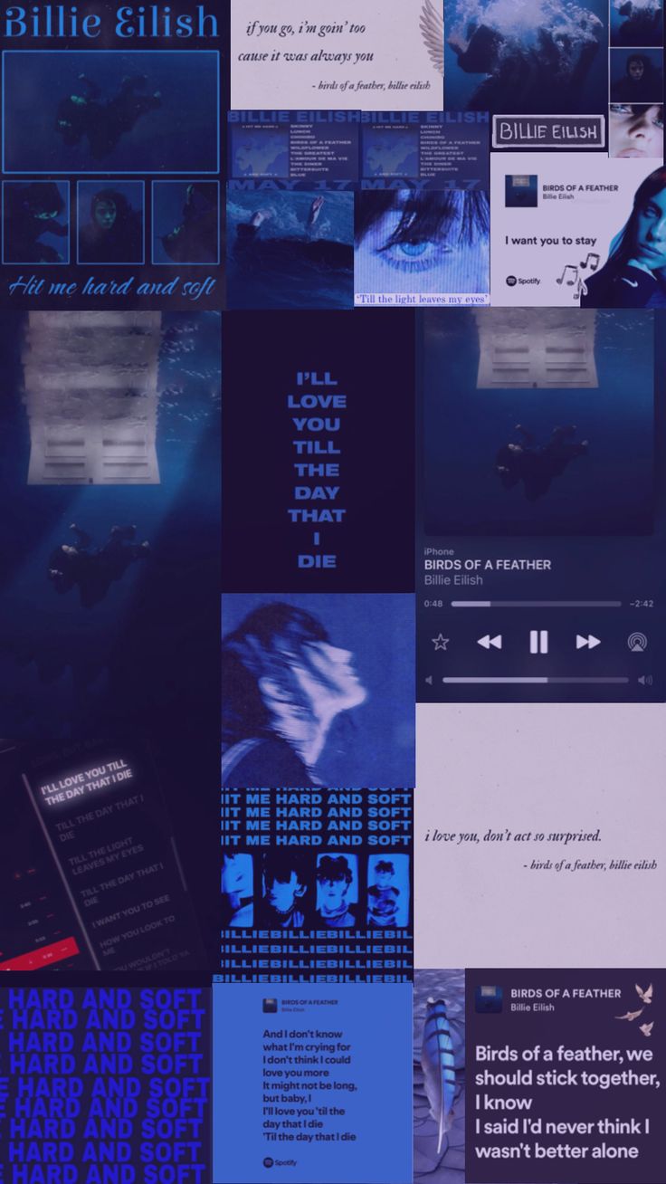 a collage of different types of text and images with blue colors on them, including an image of a woman's face