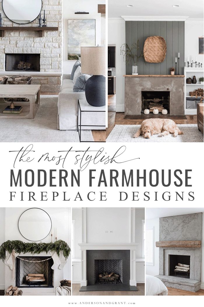 the most stylish modern farmhouse house fireplace designs for your living room and kitchen