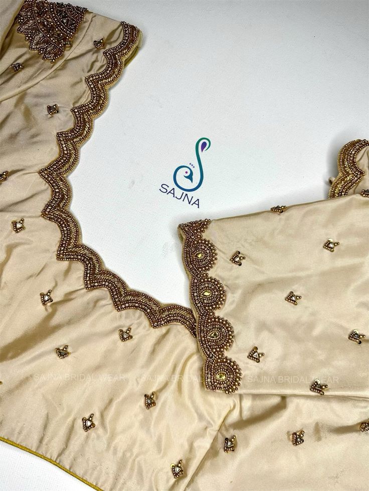 Golden Colour Aari Work Blouse, Golden Blouse Aari Work, Vegetables Pictures, Blouse Aari Work, Aari Blouses, Maggam Designs, Dress Designs For Stitching, Simple Boat, Engagement Saree