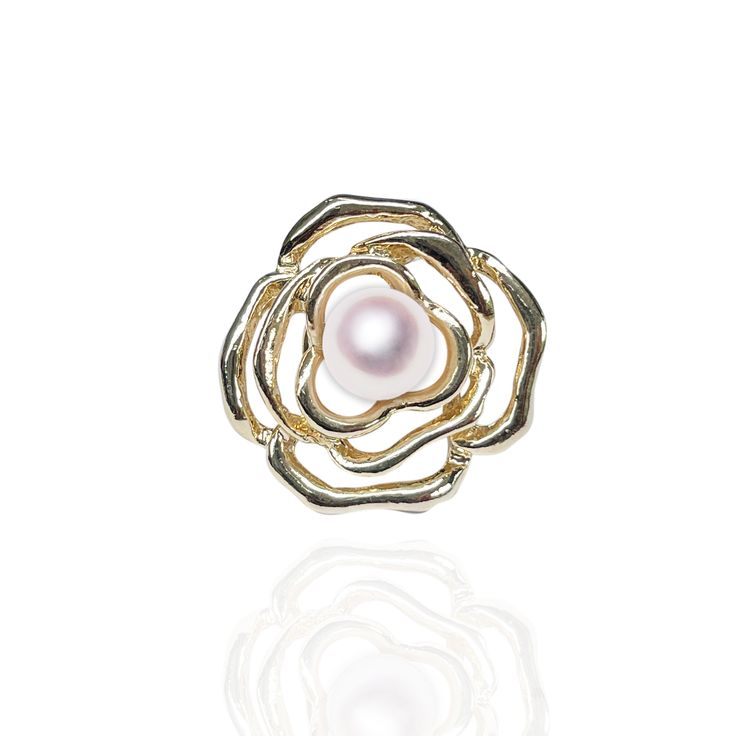 ピンブローチ　カメリア - Tensei Pearl Online Store　天成真珠　公式通販ショップ The Language Of Flowers, Elegant Beauty, Pearl Pin, Camellia Flower, Streamlined Design, Language Of Flowers, Akoya Pearls, Eternal Love, Smooth Texture