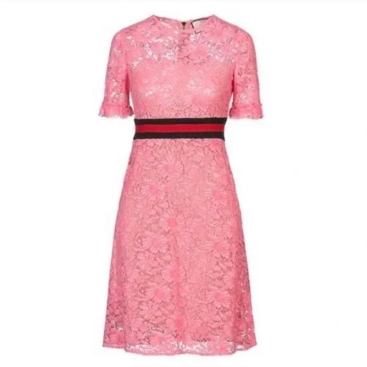 Brand New Dress In Pink Coral. Fabric: 75% Cotton, 15% Polyamide, 10% Viscose. Measurements Length: 37.5” Shoulder: 14.25” Bust: 33” Waist: 25” Hip: 34” Designer Size 38” Us Size 2 Spring Pink Gucci Dress, Gucci Pink Dress For Spring, Gucci Pink Spring Dress, Elegant Gucci Dress For Summer, Gucci Formal Summer Dresses, Gucci Mini Length Dresses, Chic Pink Gucci Dress, Gucci Summer Cocktail Dress, Summer Gucci Cocktail Dress