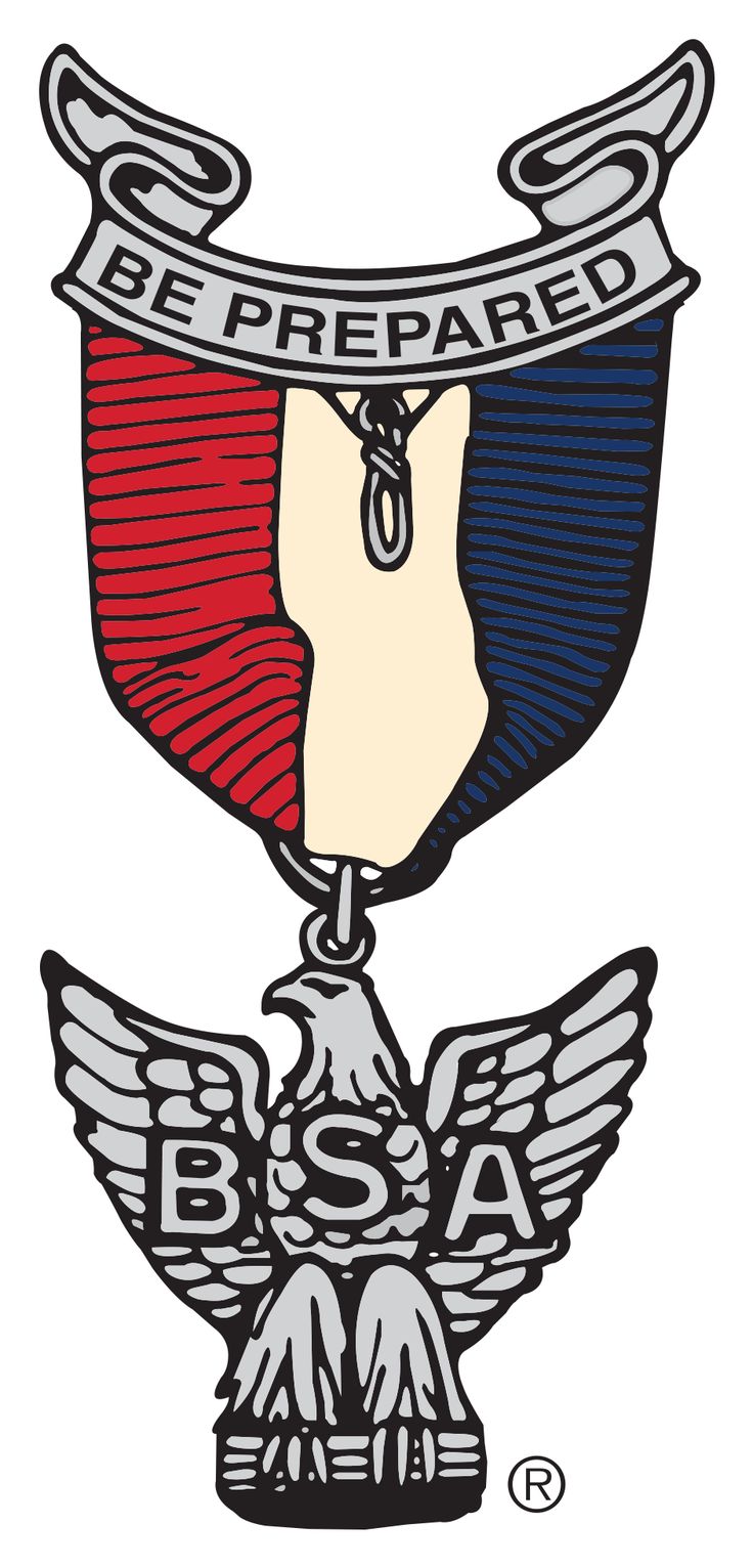 an eagle with the words be prepared on it's chest and two hands holding a medal