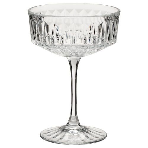 an empty wine glass on a white background