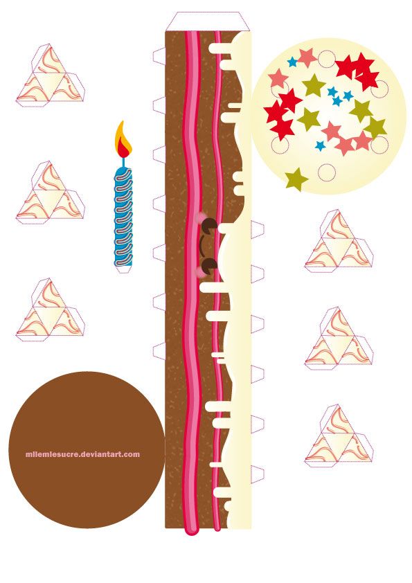 an illustration of a birthday cake with candles and stars in the background, surrounded by confetti