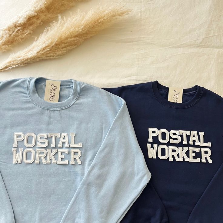 This Postal Worker Crewneck Sweatshirt is the perfect gift to yourself or your favorite drivers/mailman/postal worker!  - They need to be purchased individually (it's not sold as a set) - Sweatshirt material is super soft and comfy! ♡ - All our sweatshirts run a UNISEX fit. (Both for men and women) They are naturally oversized, so we normally recommend your true size. But if you like a more baggy look, we recommend sizing up. - These letters are iron-on patched and is heat pressed, not embroider Urgent Care Nurse, Business Owner Shirts, Pilates Shirt, Business Owner Gifts, Entrepreneur Gifts, Engineer Shirt, Nurse Appreciation Gifts, Nurse Sweatshirt, Urgent Care