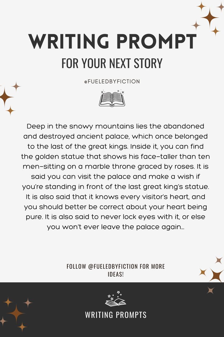 The pin shows a fantasy writing prompt written to inspire you for your next story. Check out this fantasy writing prompt to get some plot ideas for your next fantasy story! You can use this fantasy writing prompt as a story starter, or just to gain some writing ideas and fantasy writing inspiration. You can also browse through my other uploaded writing and dialogue prompts which I posted on my profile. Check out my blog for more writing advice and writing tips! Blog Prompts Ideas Creative Writing, Plot Writing Prompts, Fantasy Writing Plot Ideas, Movie Prompts Story Ideas, Story Plot Ideas Inspiration, Fantasy Novel Plot Ideas, Fairytale Story Ideas, Fantasy Rp Plot Ideas, Kingdom Writing Prompts