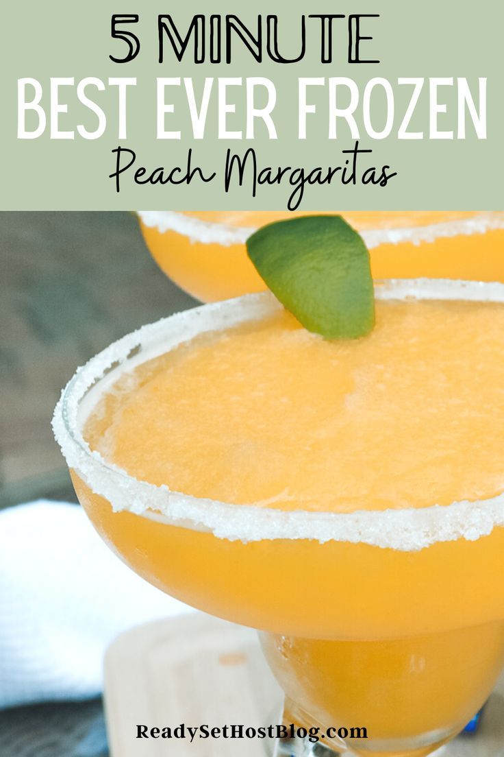 the 5 minute best ever frozen peach margarita