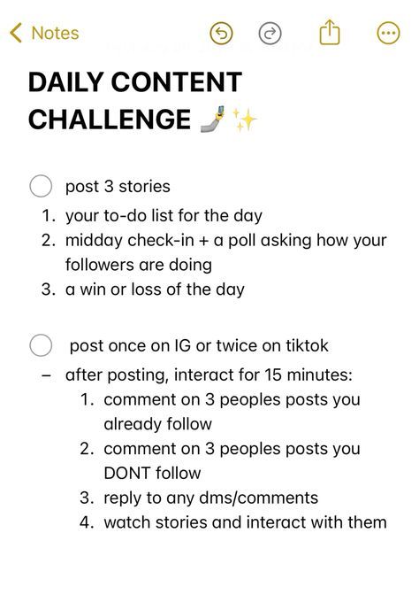 the daily content challenge is shown in this screenshot