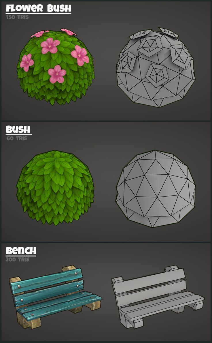 the different types of benches are shown in this graphic design tool box, which includes low - poly and low - poly shapes