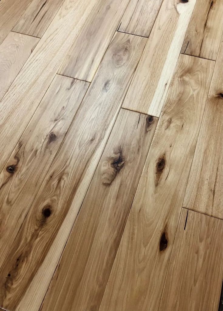 Sawmill Hickory Natural 3/4 x 4-3/4 Wire Brushed Solid Hardwood Flooring - 23 sqft/ctn Elk Mountain Hickory Wood Floors, Modern Teen Boy Bedroom, Distressed Floors, Room Ideas For Men Bedroom, Hickory Hardwood Floors, Hickory Flooring, Hickory Wood, Flooring Inspiration, Future Kitchen