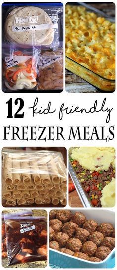 12 kid friendly freezer meals