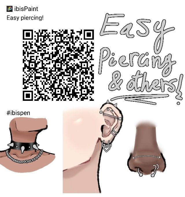 an image of a person's neck with the words easy piercing and others on it