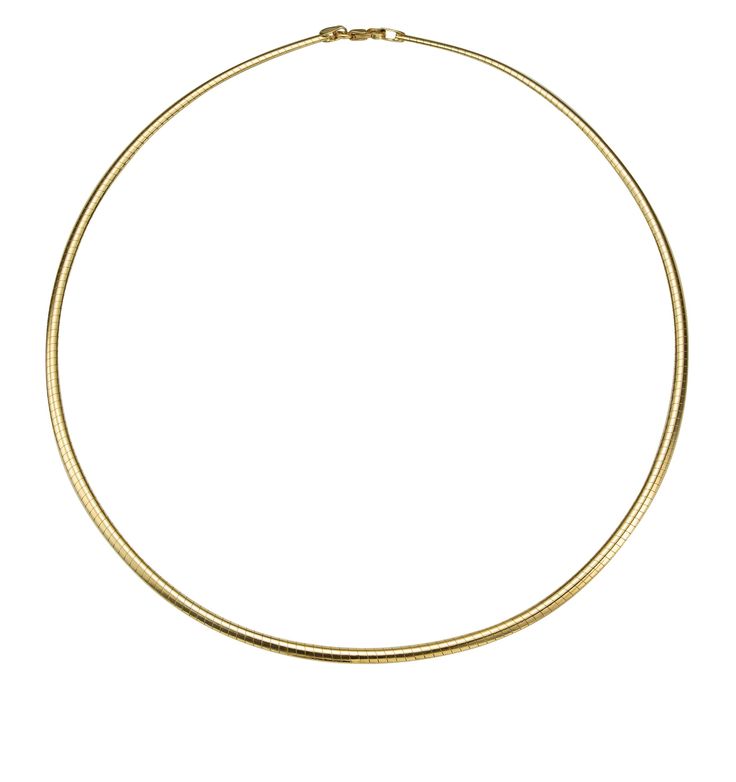 Smooth and sexy, behold the Dani necklace. Bound to become your best loved piece for years to come, it is simplicity itself. A golden circlet for your neck. It is manufactured in Italy, so you can trust that its made with care and expertise that come from being for centuries the centre of gold jewelry industry. The craftsmanship and quality are unparalleled. 14k yellow gold Made in Italy 16" length Elegant Gold Round Custom Necklace, Yellow Gold Single Strand Necklace, Classic Full Circle Formal Jewelry, Yellow Gold Single Strand Round Necklace, Elegant 14k Gold Full Circle Necklace, Formal Single Strand Round Chain Necklace, Timeless Halo Necklace, Elegant Formal Jewelry Full Circle, Yellow Gold Fine Jewelry Choker Necklace