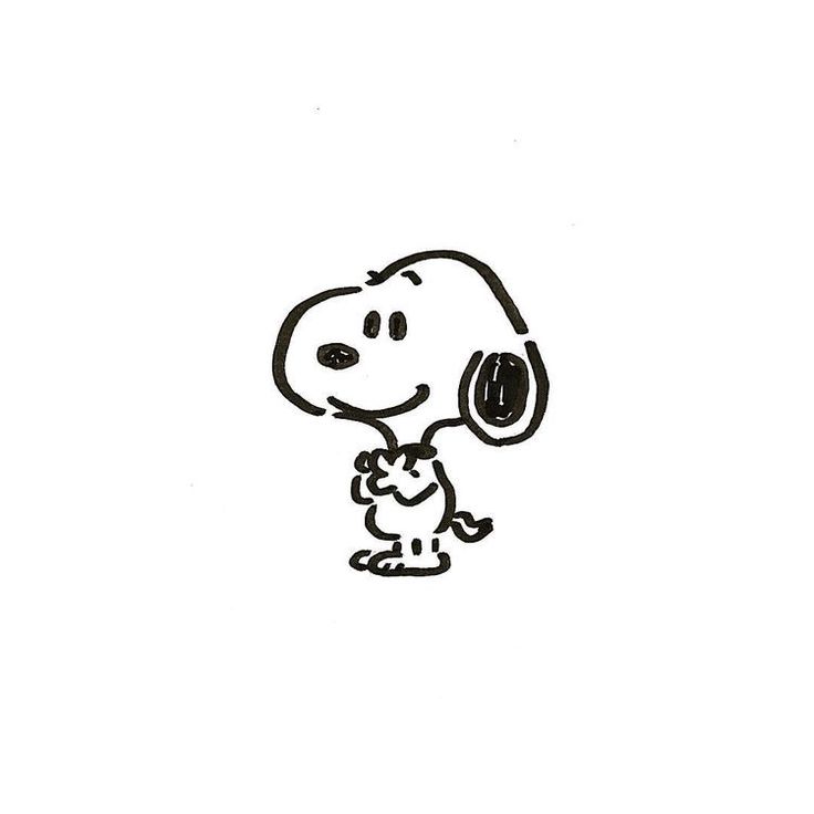 a black and white drawing of a cartoon dog