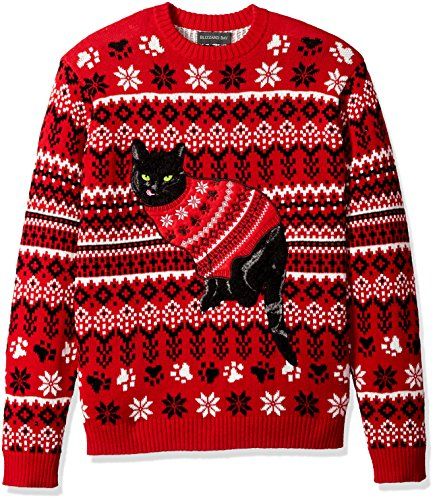 Ugly Christmas Sweater Cat, Ugly Sweater Day, Black Cat Christmas, Cat Christmas Sweater, Mens Ugly Christmas Sweater, Ugly Holiday Sweater, Christmas Sweater Men, Xmas Sweater, Cat Christmas