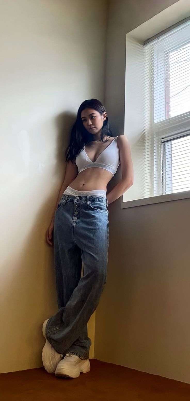 Calvin Klein Photoshoot Ideas At Home, Jennie Calvin Klein Jeans, Jennie Ck Photoshoot, Jennie Body Wallpaper, Ck Outfit Calvin Klein, Calvin Klein Jeans Outfit, Jennie Calvin Klein Photoshoot, Calvin Photoshoot, Calvin Klein Jeans Photoshoot