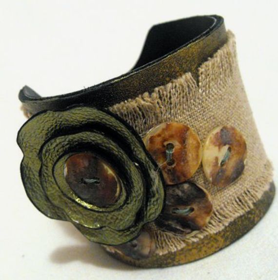 a close up of a cuff with buttons and fabric on the inside, attached to a white background