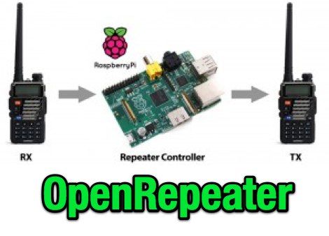 an open repeater is connected to a raspberry