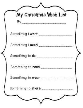 a christmas wish list with the words,'my christmas wish list'in black and white