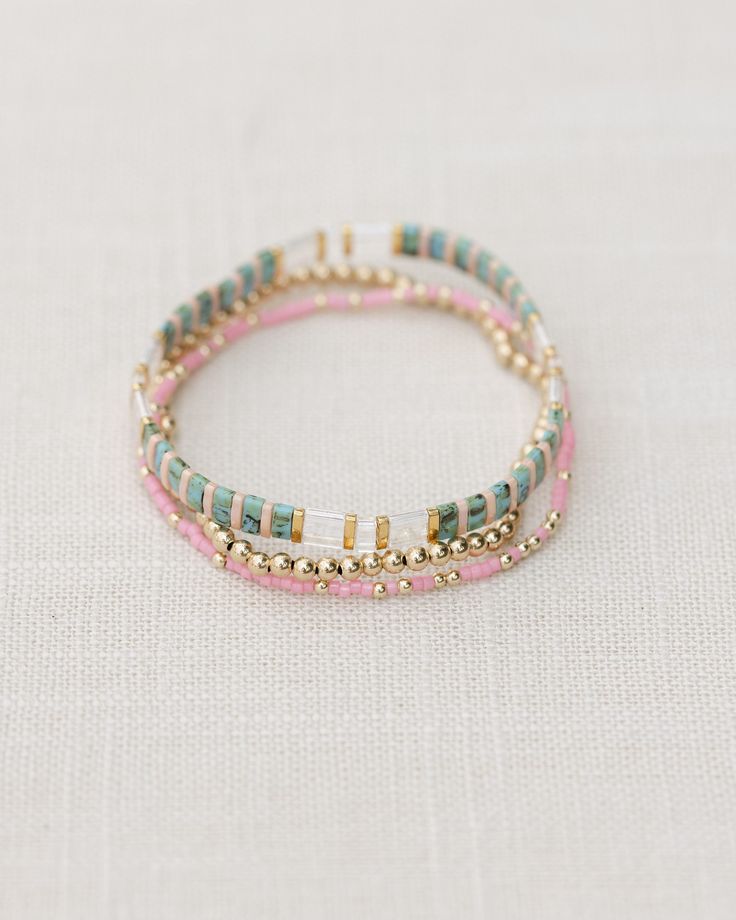 Pink Sprinkle 3mm goldie - gold filled beads Tila - Palm Springs Gold Heishi Beads Beaded Bracelets Gift, Dainty Gold Heishi Beads Jewelry, Adjustable Gold Jewelry With Colorful Beads, Gold Beaded Bracelet With Tiny 14k Gold Filled Beads, Gold Heishi Beads Bracelets As Gift, Gold Beaded Bracelet With Colorful 14k Gold Filled Beads, Gold Heishi Beads Bracelet Gift, 14k Gold-filled Beaded Bracelets With Colorful Beads, Gold Heishi Beads For Gift