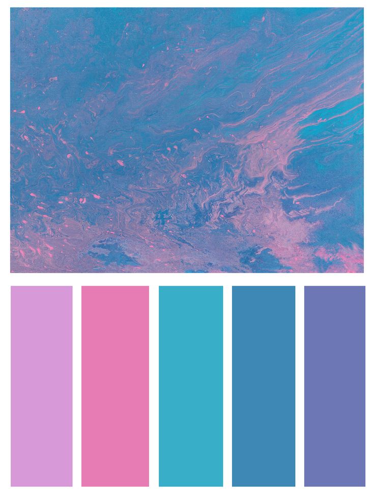 blue and pink hues are shown in this image